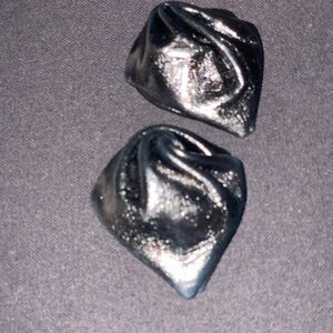 Black leather Shiny Fabric shoe clips